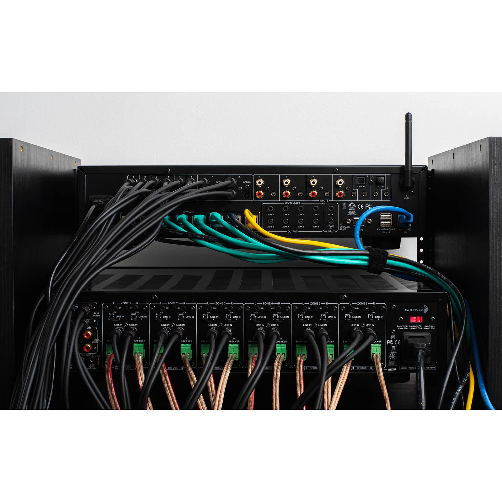 Dayton Audio Matrix88 8-Source 8-Zone Multi-Room Distributed Audio